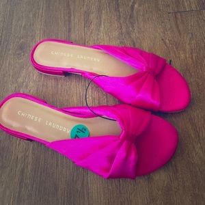 Chinese Laundry Pink Bow Sandals Size 7.5